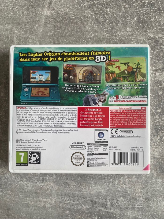 Jeu pour Nintendo 3DS, Les lapins crétins 3D en français. - photo numéro 3