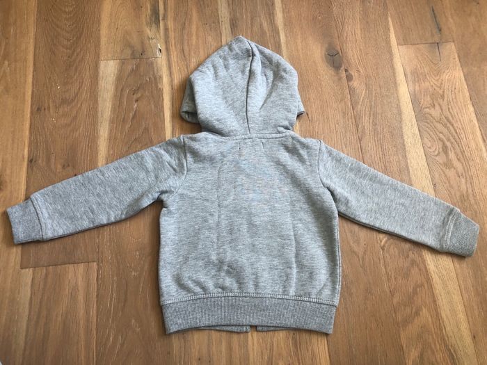 Gilet gris avec fermeture éclair et capuche Tex 2/3 ans - photo numéro 2