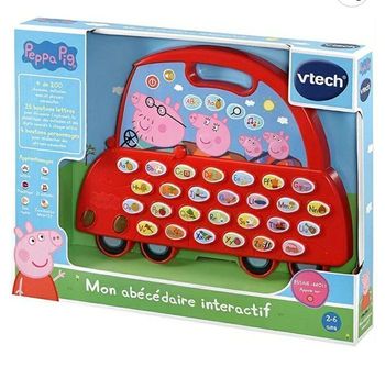 PEPPA PIG MON ABÉCÉDAIRE INTERACTIF avec voix famille pig 26 boutons interactifs
