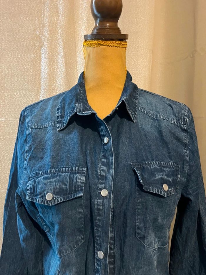 Chemise en jeans cc collection taille 40 - photo numéro 2