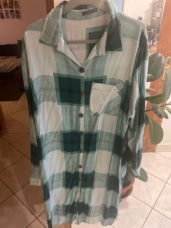 robe chemise vert