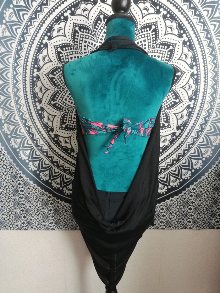 Robe de plage noire fluide Tissaia – Style paréo, taille unique, été / vacances - photo numéro 6