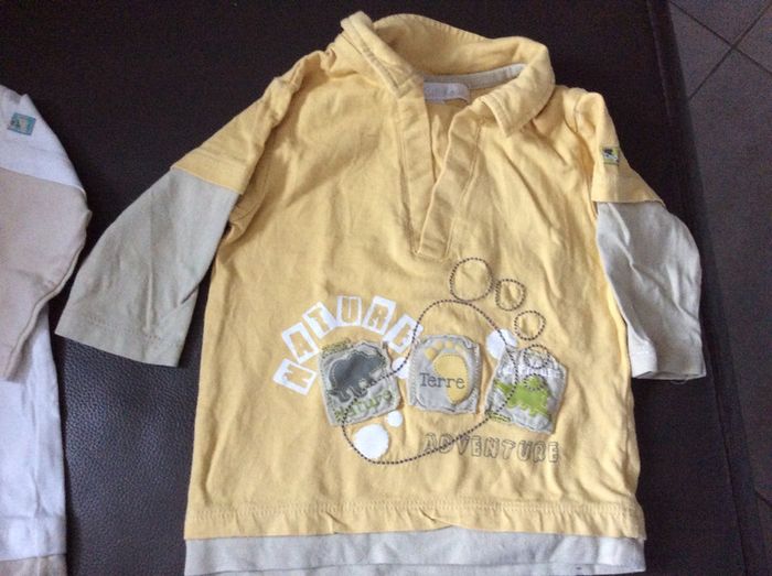 Lot de 2 t shirt polos manches longues 3 mois - photo numéro 3
