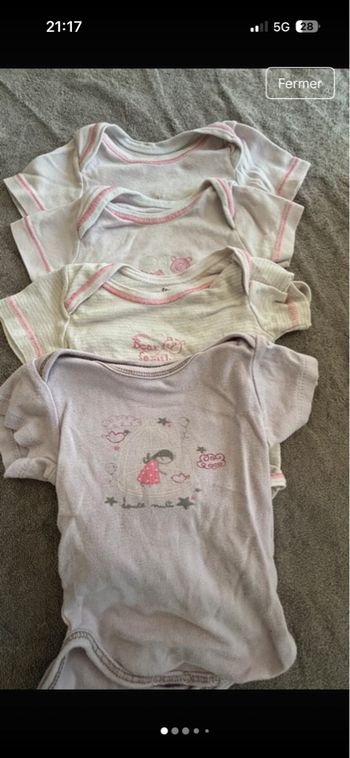 Lot de 4 bodies manches courte 