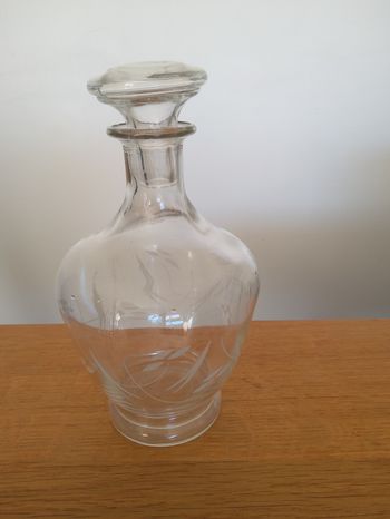 Carafe en verre sérigraphiée avec bouchon