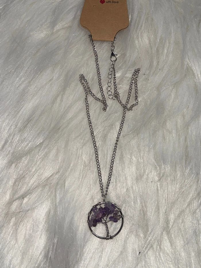 Arbre de vie pendentif améthyste - photo numéro 3