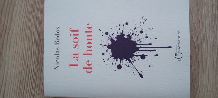 Livre " La soif de honte" de Nicolas Bedos