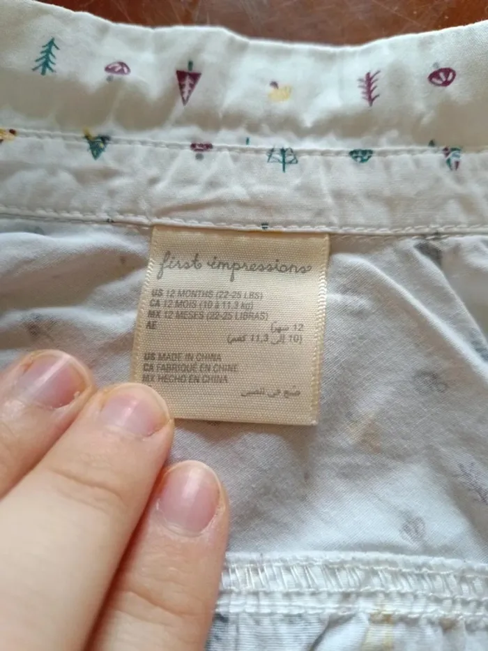 Enfant 224- Chemise 12/ 18 mois first impression - photo numéro 2