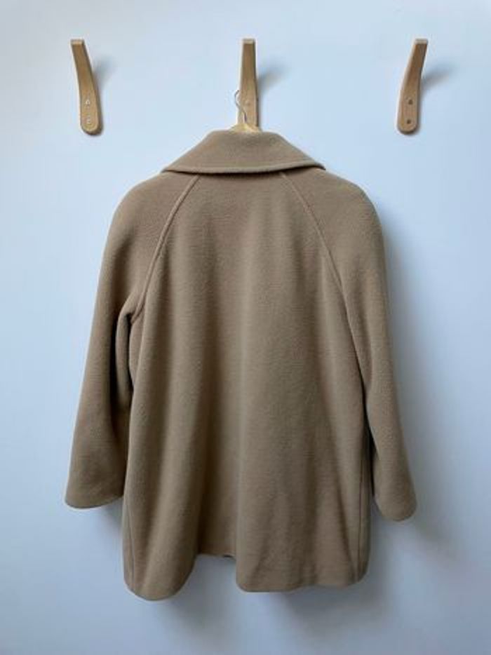 Manteau mi-long polaire moumoutte beige La Maison du Jersey taille 46 - photo numéro 7