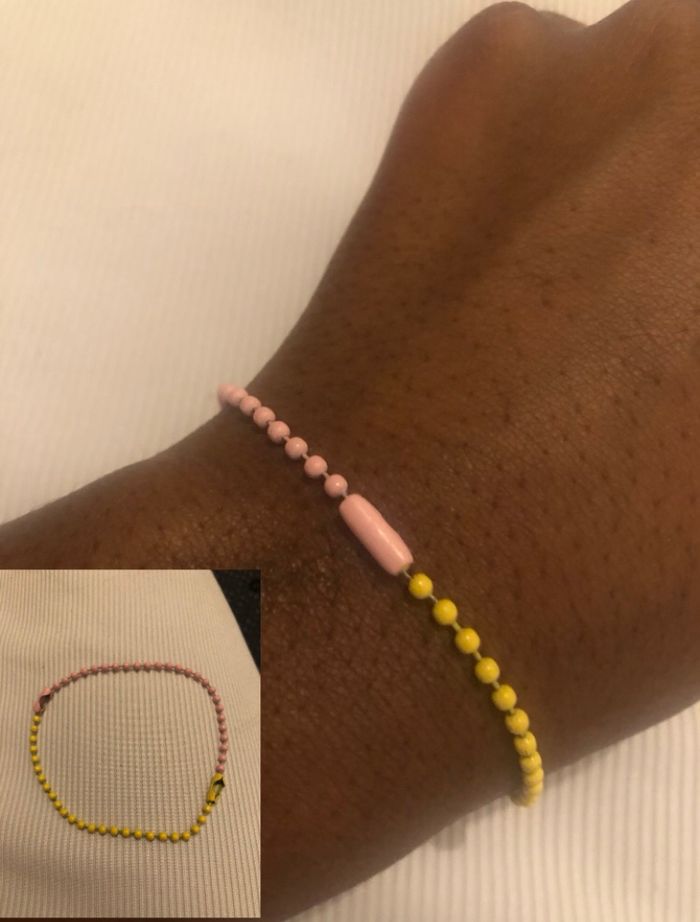 Bracelet violet / rose/ jaune - photo numéro 6