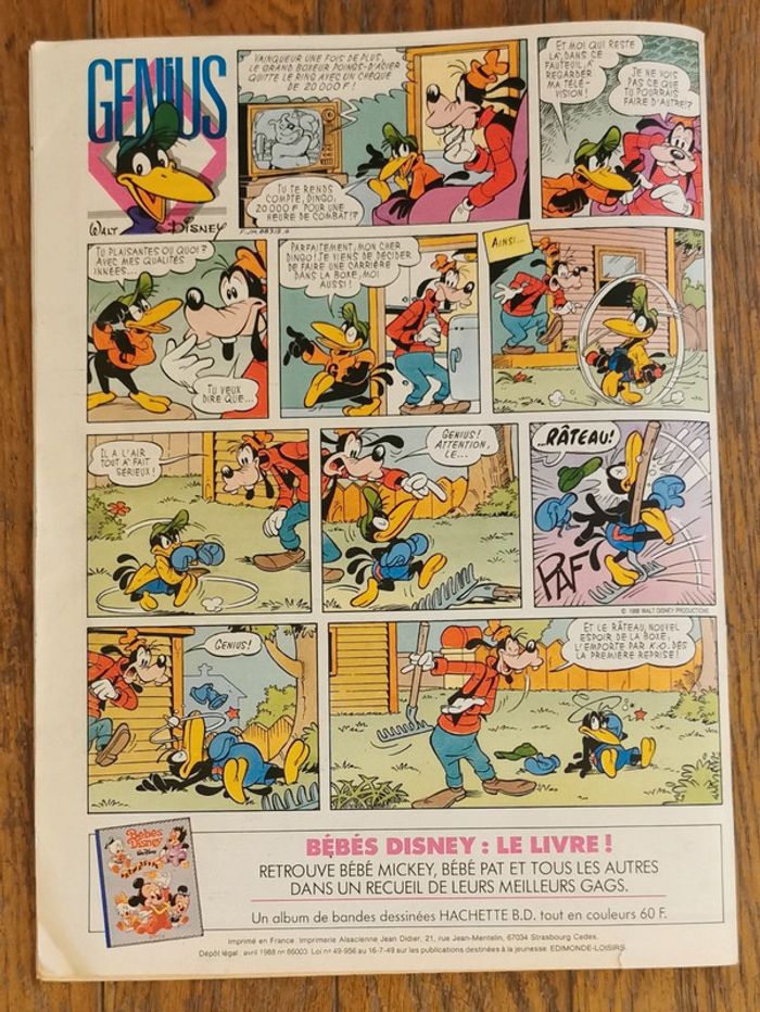Ancien journal de mickey avec cadeau Arche de Noé 1988 N°1870 vintage - photo numéro 18