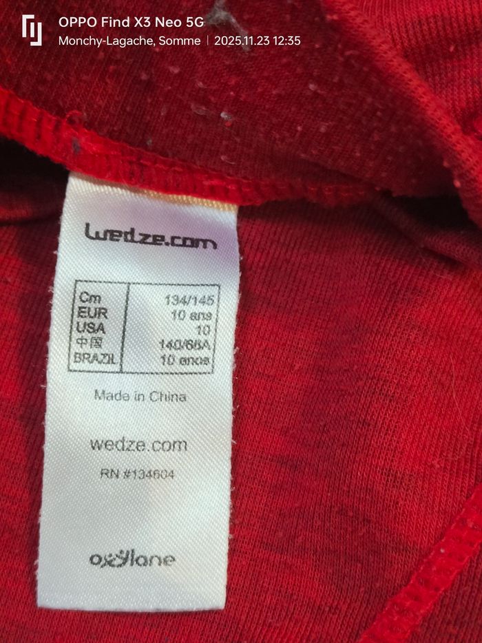 T-shirt wedze - photo numéro 2