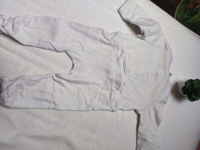 Pyjama été blanc motif chat mixte -  Taille 3 mois - Vertbaudet - photo numéro 4