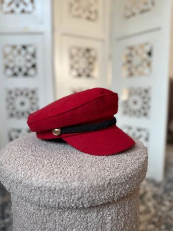 Casquette béret gavroche rouge Zara Taille S