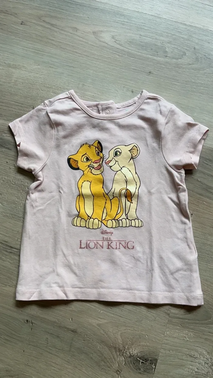 T-shirt manches courtes roi lion