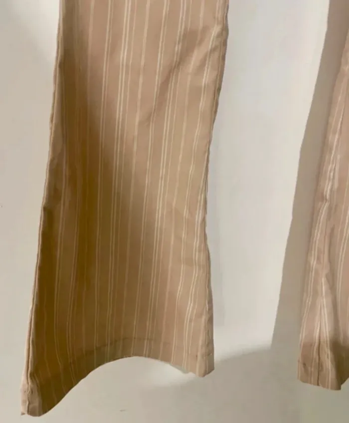 Pantalon flare beige à rayures Pimkie - T38 - photo numéro 3