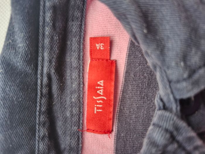 Polo manches longues rayé 3 ans Tissaia Rose à rayures bleu marine - photo numéro 5
