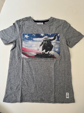TEE shirt manches courtes gris skate aigle ikks xxs 10ans