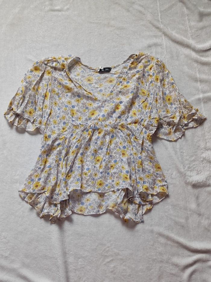 Haut fleurie taille unique - photo numéro 2