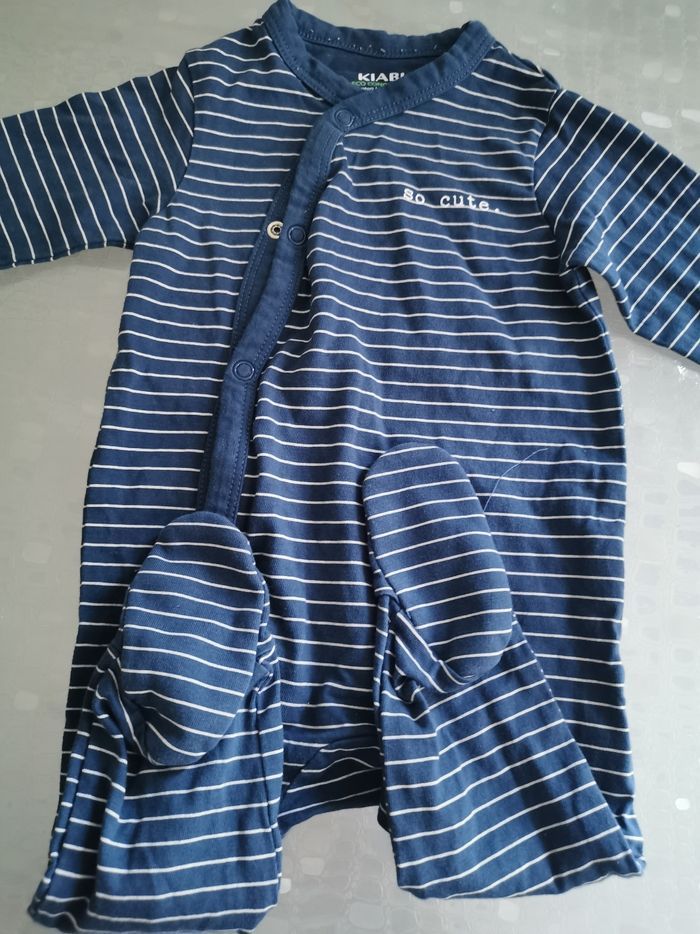 Pyjama bébé bleu marine - photo numéro 2