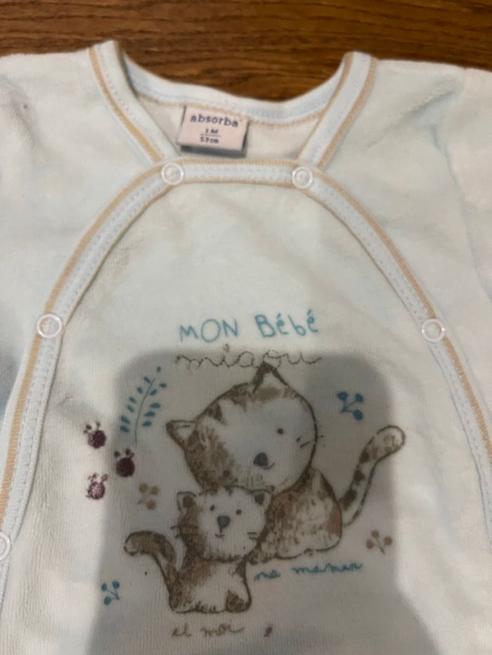 Pyjama body bonnet 1 mois absorba - photo numéro 4