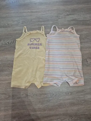 2 pyjamas été léger à bretelles