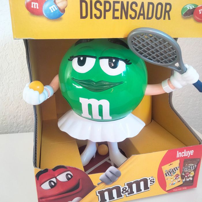 Distributeur m&m's hiya tennis - vert - Neuf - photo numéro 3