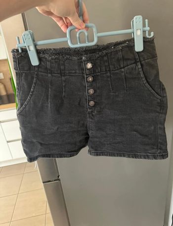 Short en jean noir