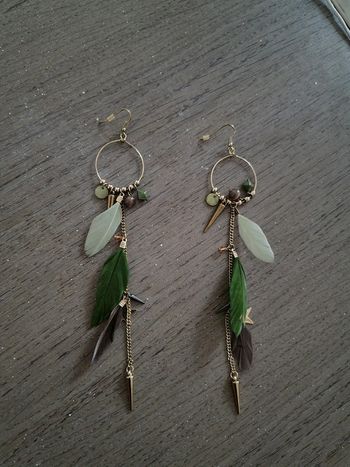 Boucles d oreilles plumes