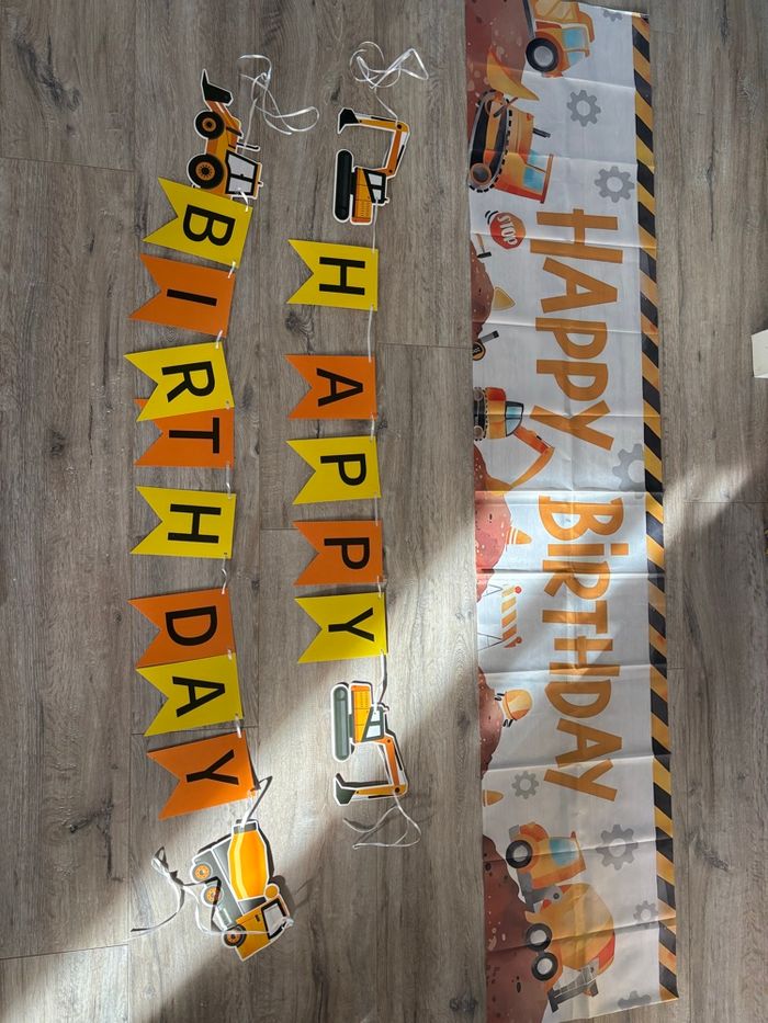 Lot décoration anniversaire enfant chantier - photo numéro 3