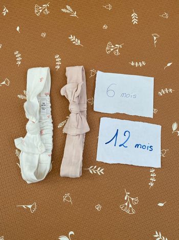 Lot bandeaux 6/12 mois