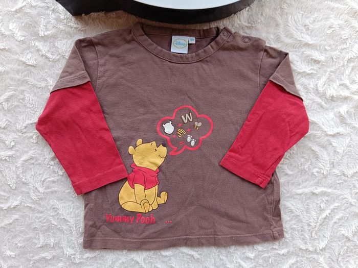 Tee shirt chemise manches longues Garçon 18 mois Winnie l'ourson Disney 100% coton - photo numéro 2