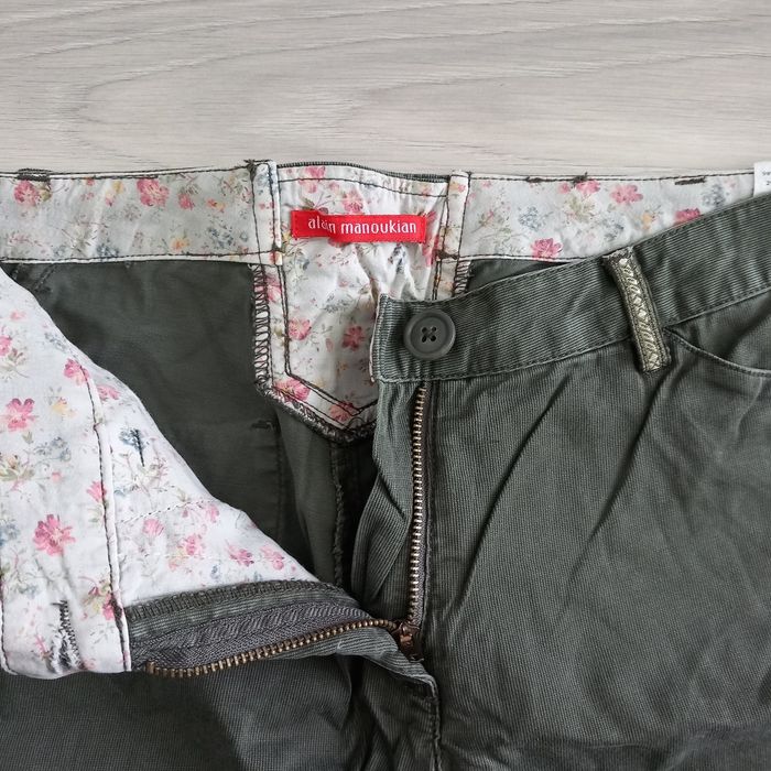 Pantacourt femme kaki Alain Manioukan taille 38 - photo numéro 3