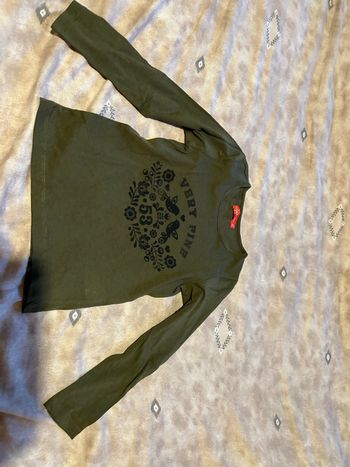 T shirt ml vert kaki