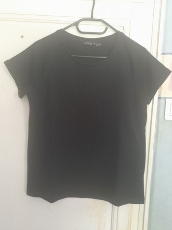 T-shirt noir, marque Esmara, taille S