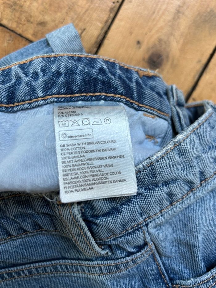 Short en jeans coton bleu avec revers 36 H&M - photo numéro 6