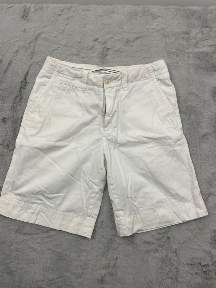 Short Polo Ralph Lauren blanc logo crème - Taille 30 - photo numéro 2