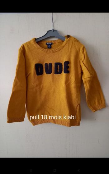 Pull Moutarde à motif