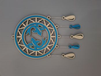 🌙 Attrape-rêves en bois – Signe du Poisson ♓ 🌙