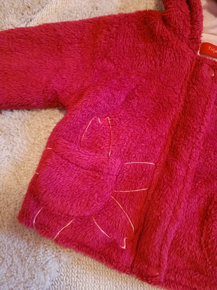 Manteau polaire avec moufles intégrées - 12 mois - photo numéro 9