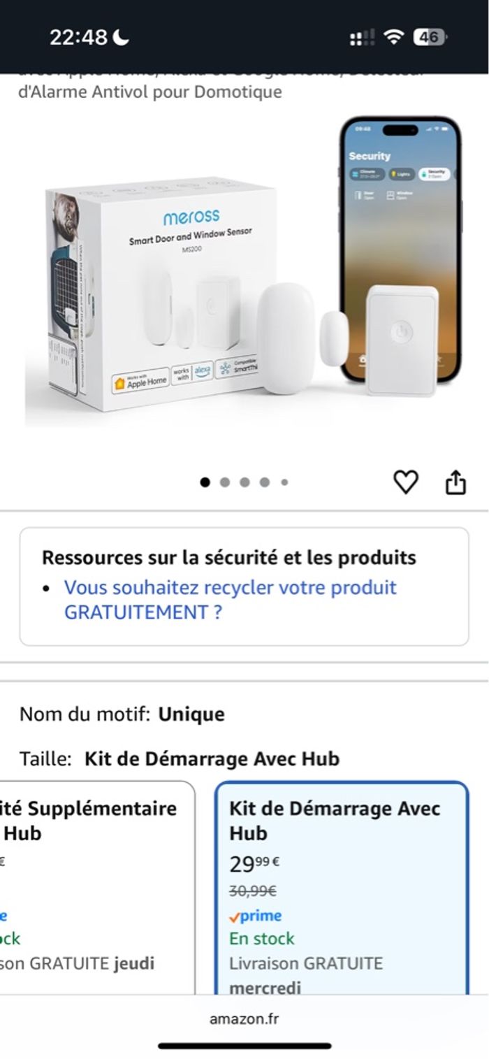 Détecteur porte Meross avec Hub - photo numéro 3