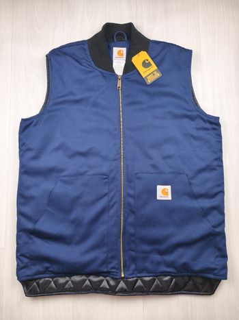 Veste sans manche caharrt bleu taille L neuve 