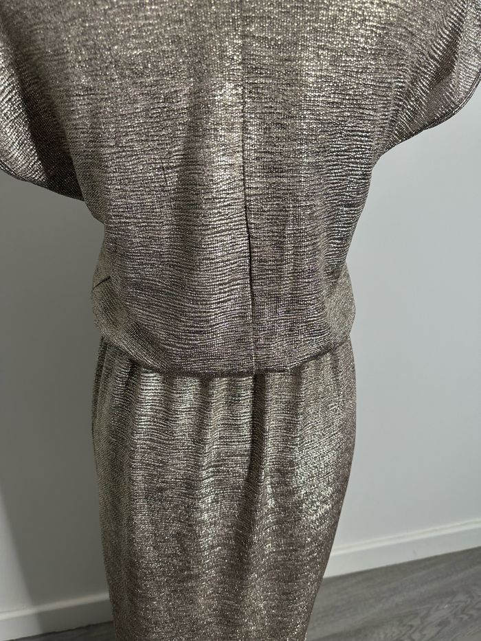 Robe longue dorée et argentée Trois Ka T38 M - photo numéro 7