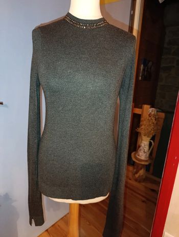 Superbe pull chaud col bijou taille 38/40