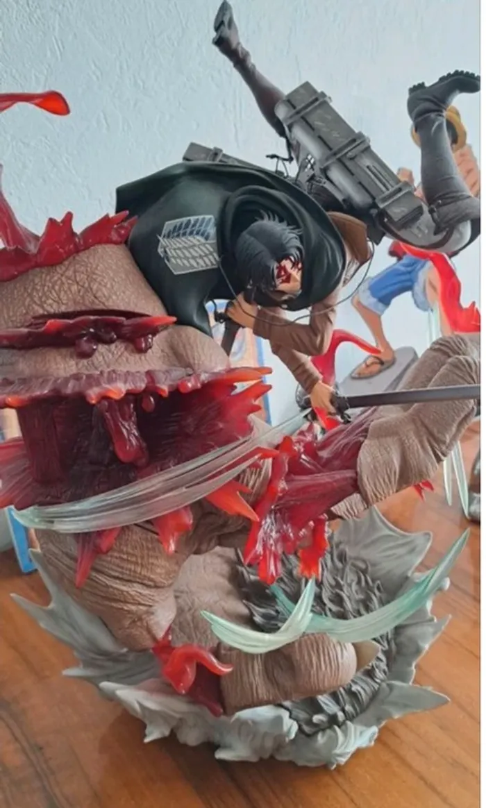 Statue / figurine en résine livai / levi attaque des titans kitsune 1/6 - photo numéro 3