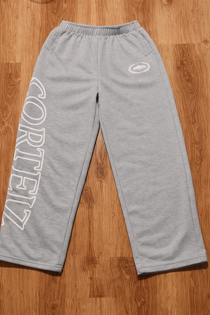 Ensemble Corteiz RTW Alcatraz Wreath Grey White Gris Blanc Tracksuit - photo numéro 7