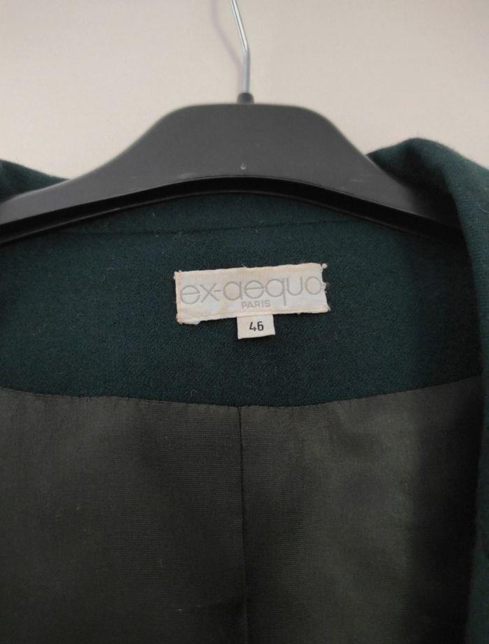 Costume Gérard Darel ex aequo vert sapin veste blaser et jupe vintage - photo numéro 8