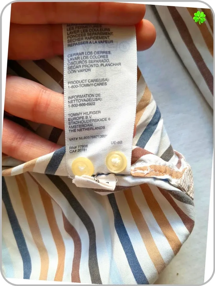 Chemise rayé homme Tommy Hilfiger S - photo numéro 4