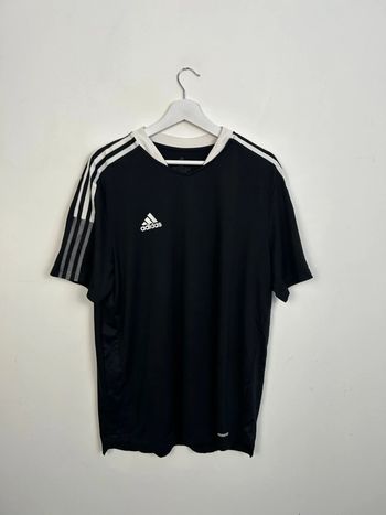 Maillot Homme Adidas Noir & Blanc XL | Très Bon État | Style Sport & Vintage | TN139