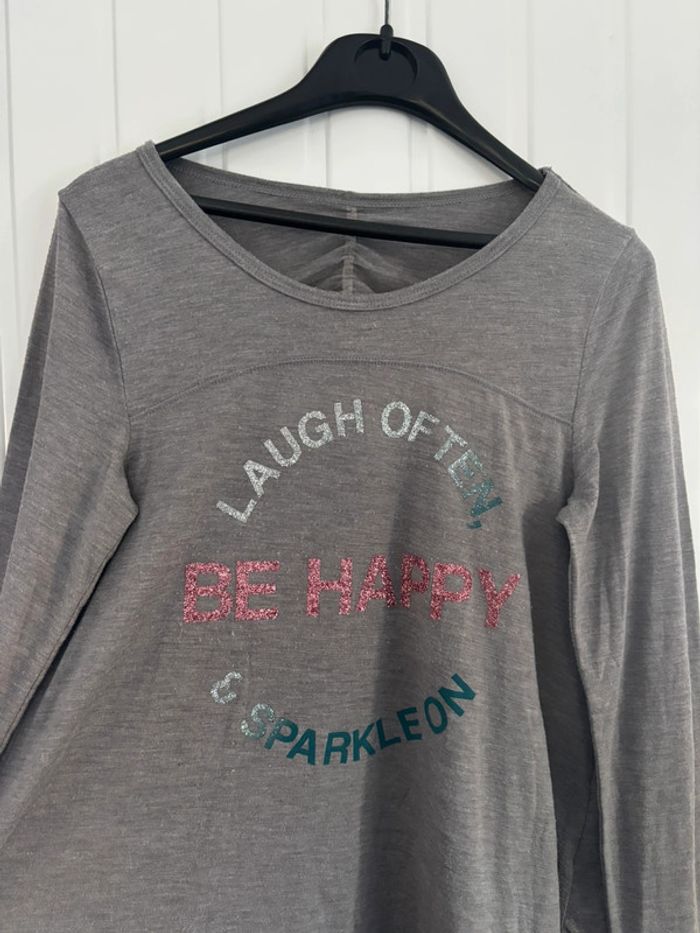 Tee-shirt manche longue pailletée fille 12ans - photo numéro 5